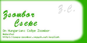zsombor csepe business card