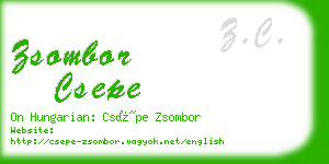 zsombor csepe business card